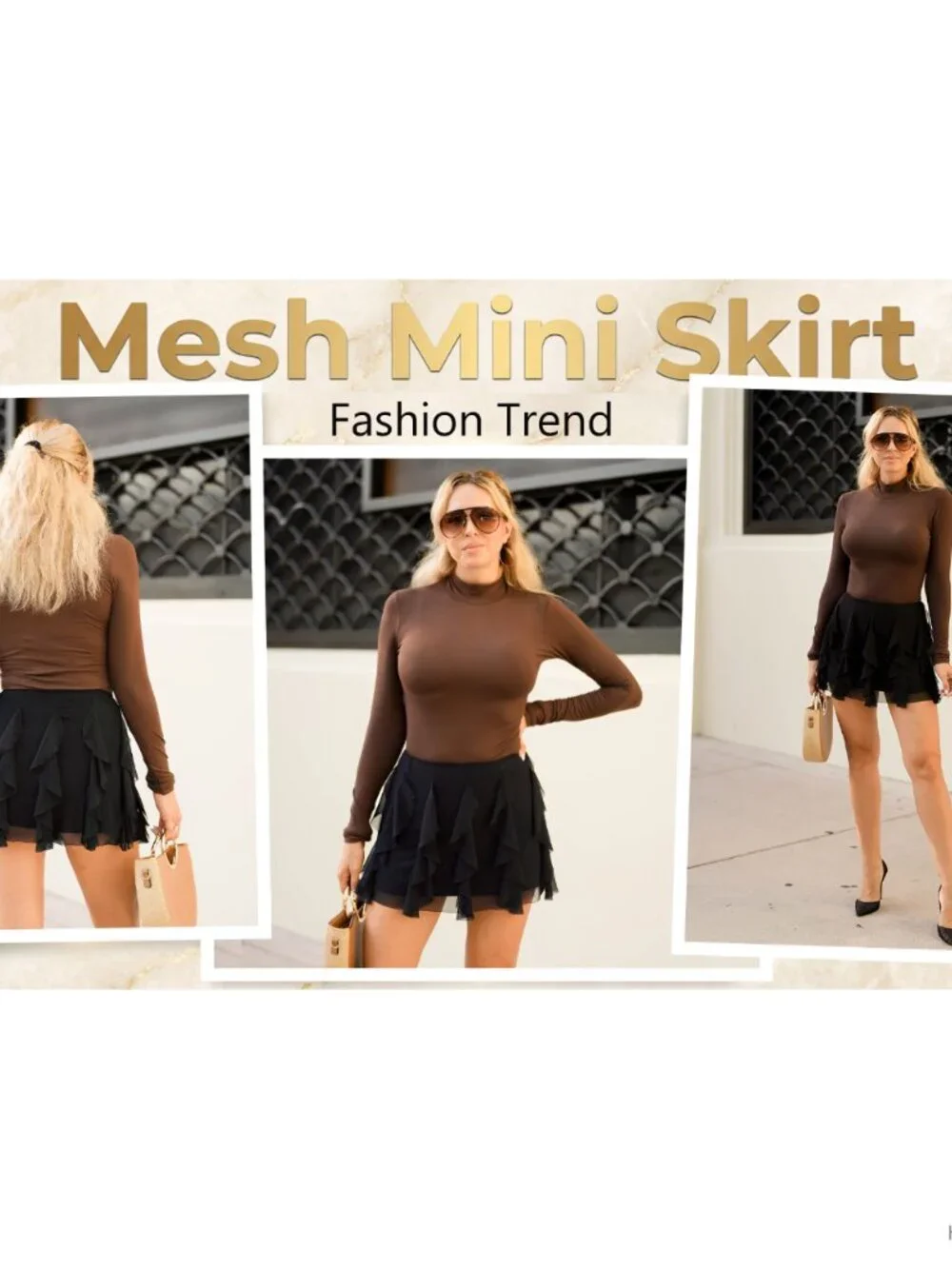 Layered Ruffle Flowy Mesh Mini Skirt Y2K High Rise A-Line Summer